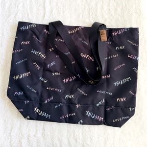 NWT PINK Victoria’s Secret Love Pink Tote Bag